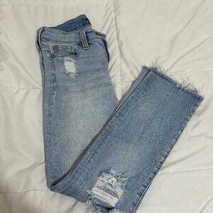 Fashion Nova Light Blue Distressed Women’s Jeans